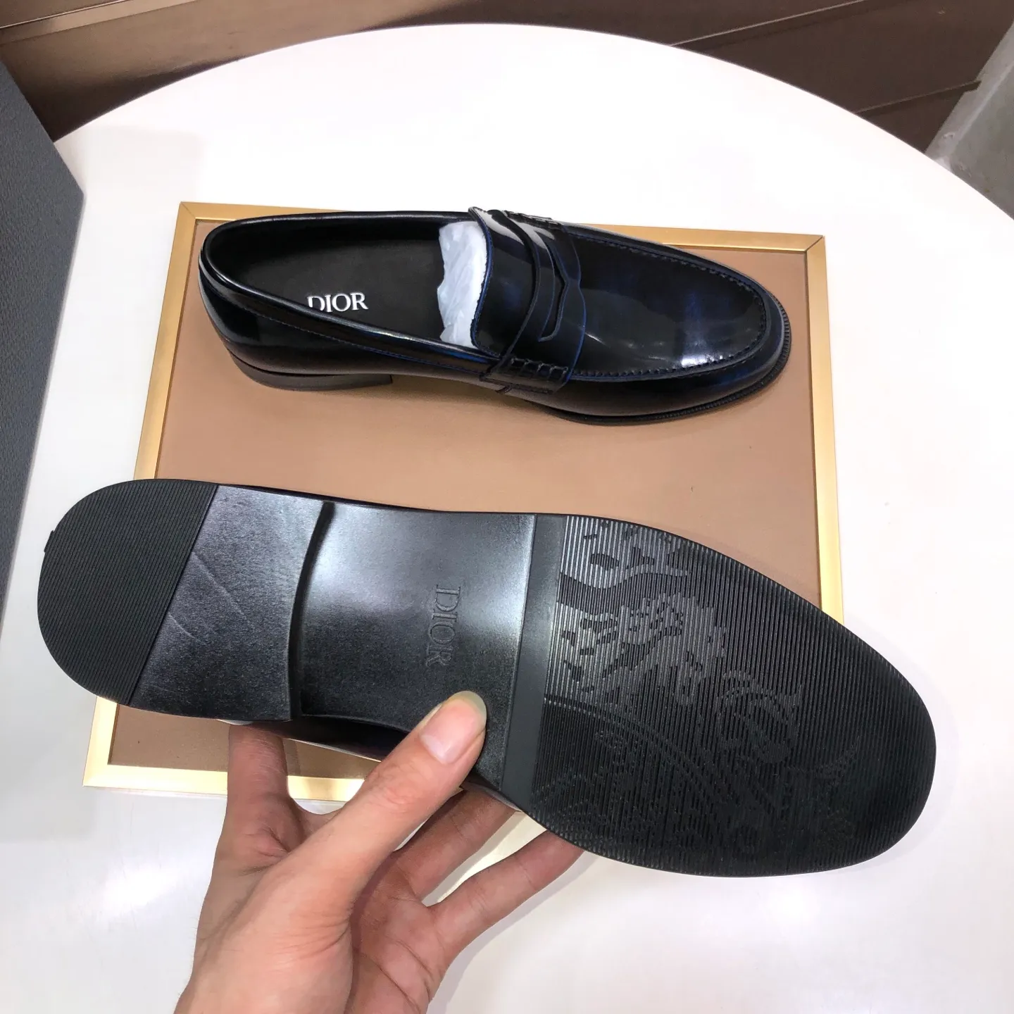 Men's shoes 💰580💰[Dior] (water-dyed cowhide lining) Dior original 1:1 high-quality factory, imported original materials, imported raw cowhide, water-dyed cowhide lining, original TPU outsole, code number: 39-44 (45 customized)